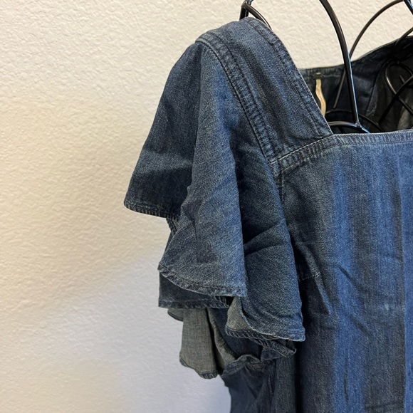 EUC Free People Denim Mini Sleeveless Dress - Picture 2 of 5